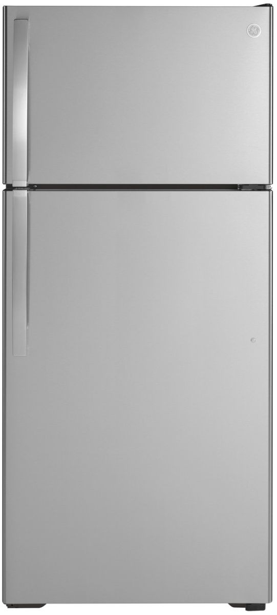GE® 28" 16.6 Cu. Ft. ENERGY STAR® Stainless Steel Top Freezer Refrigerator-0