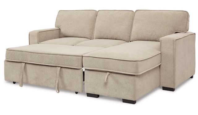 Signature Design by Ashley® Darton 2-Piece Cream Right-Arm Facing Sofa Sleeper Sectional and Chaise-3