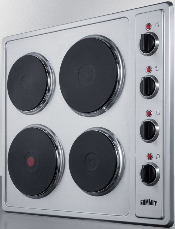 Summit® 24" Stainless Steel Electric Cooktop-1