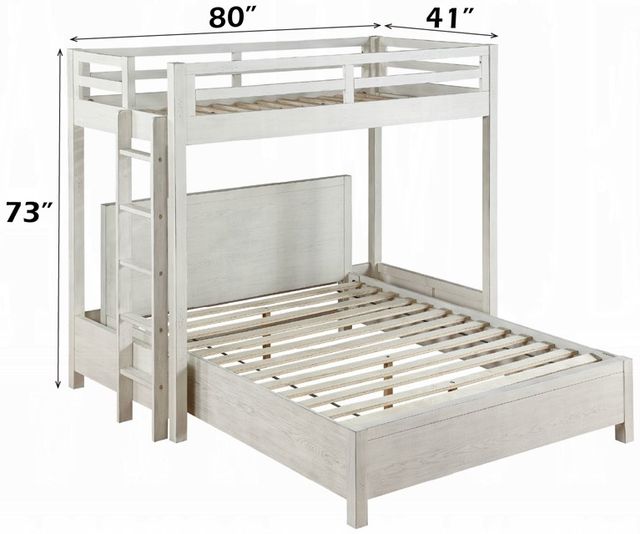 ACME Furniture Celerina Weathered White Twin Youth Loft Bed-2
