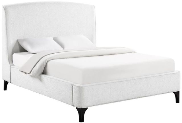 Coaster® Mosby White Upholstered Queen Platform Bed-0