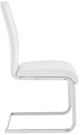 Armen Living Amanda 2-Piece White/Chrome Side Chairs-4