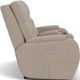 Flexsteel® Strait Dove Grey Power Reclining Loveseat with Console and Power Headrests-2