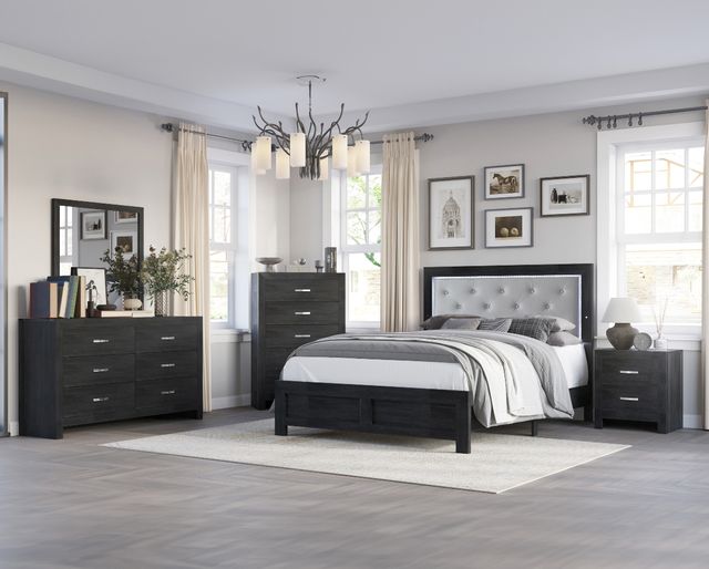 Crown Mark Jaylen Black Nightstand-1