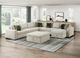 Homelegance® Isla Sand Storage Ottoman with Casters-1
