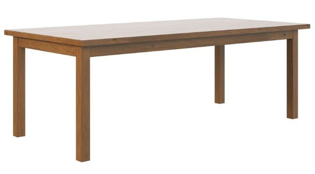 Country View Woodworking Customizable Edmond Sap Cherry Top 42"x72" Dining Table with Brown Maple Base-0