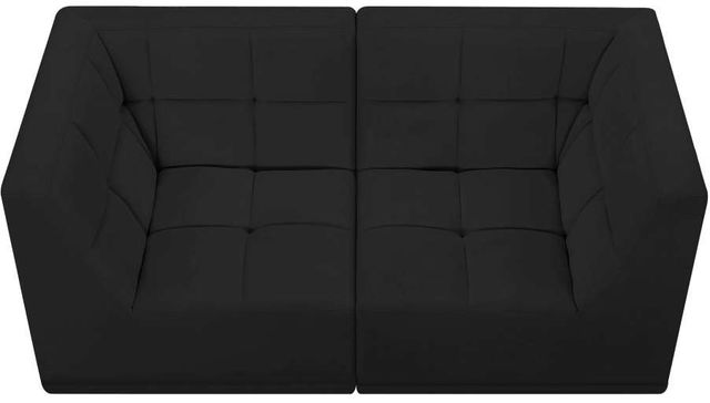 Meridian Furniture Relax 2-Piece Black Velvet 68" Modular Sofa-2