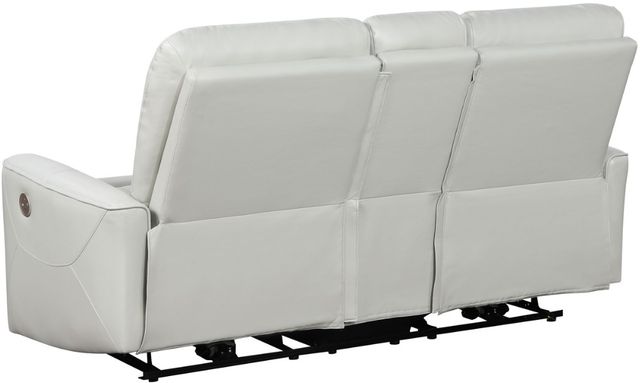 Coaster® Greenfield Ivory Upholstered Power Reclining Loveseat with Console-3