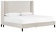 Four Hands Madison Cambric Ivory Upholstered Panel Bed-0