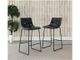 Elements International Seth Distressed Black Counter Stool-0