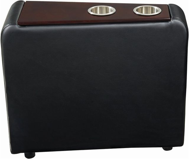 Coaster® Toohey Black Home Theater Cup Holders Console Table-1