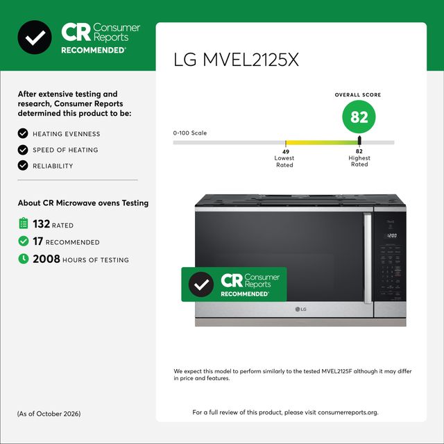 LG 2.1 Cu. Ft. PrintProof™ Stainless Steel Over The Range Microwave with ExtendaVent® 2.0-1