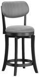 HH2 Home Sloan Black/Slate Gray Swivel Counter Stool-0
