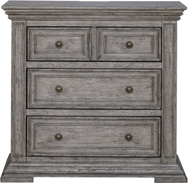 Liberty Furniture Graystone Bedside Chest with Charging Station-3
