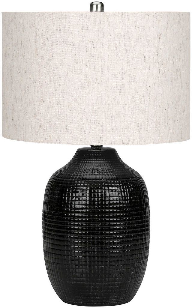Monarch Specialties Inc. 26"H Black Ceramic Table Lamp-0