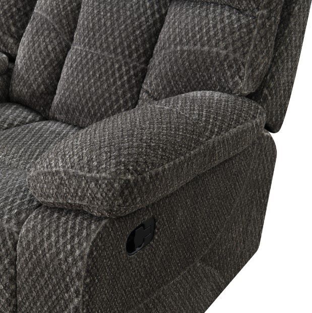 New Classic® Home Furnishings Bravo Charcoal Dual Manual Reclining Sofa-3