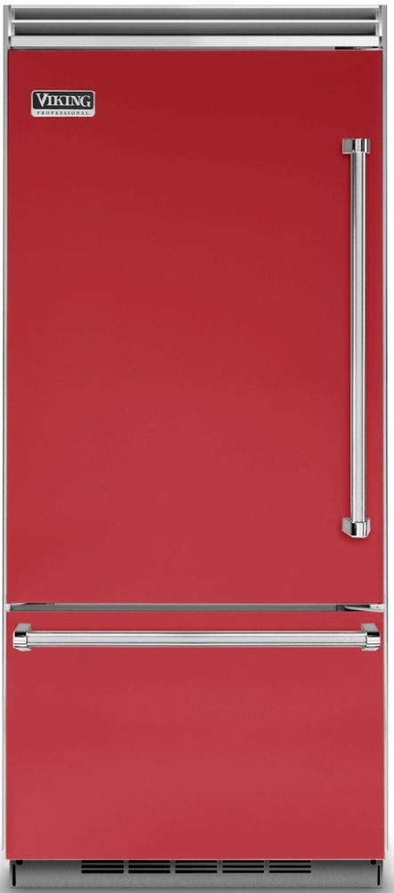 Viking® 5 Series 36 in. 20.4 Cu. Ft. San Marzano Red Built In Bottom Freezer Refrigerator-0