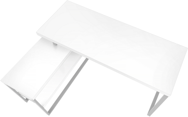 Monarch Specialties Inc. Silver/White Corner Computer Desk-3