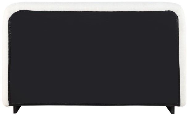 Meridian Furniture Rigby Cream/Black Queen Linen Textured Upholstered Panel Bed-3
