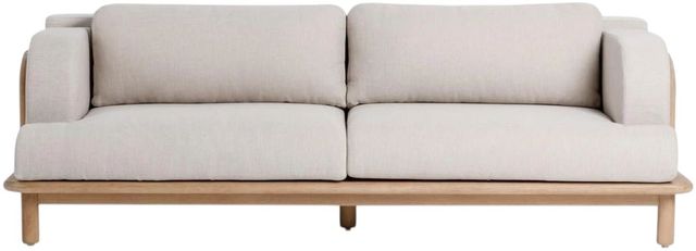 Classic Home Dawson Butterscotch Fabric/Wooden Outdoor Sofa-2