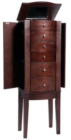 Powell® Merlot Jewelry Armoire