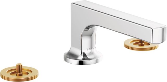 Brizo Kintsu® Polished Chrome 3" Widespread Lavatory Faucet with Low Spout-0