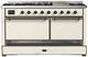 Ilve® Majestic III 60" Antique White Pro Style Dual Fuel Natural Gas Range with Solid Door and Burnished Trim-2