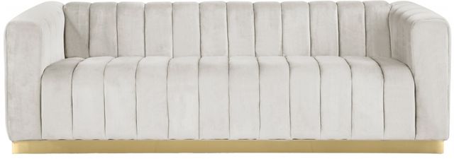 Meridian Furniture Marlon Cream Velvet Sofa-2