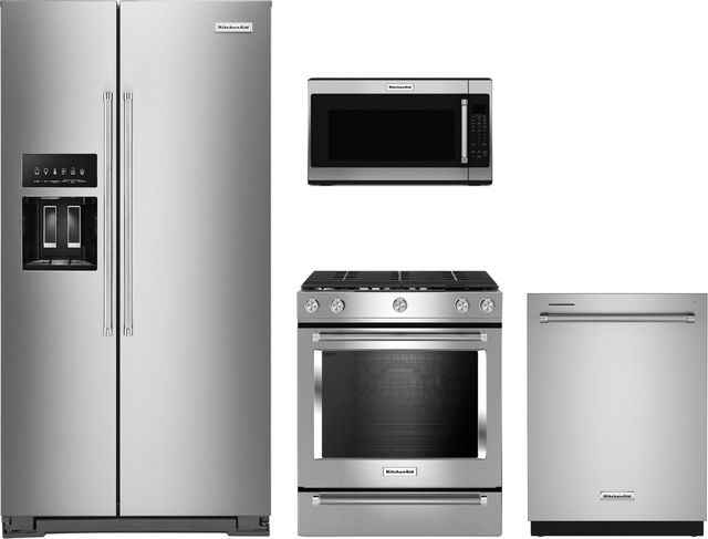 KitchenAid® 4 Piece Kitchen Package-Stainless Steel-0