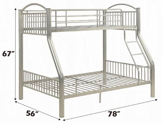 ACME Furniture Cayelynn Silver Twin Over Full Bunk Bed-2