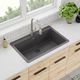 Elkay Quartz Classic® Dusk Gray 33" x 20-7/8" x 9-7/16" Single Bowl Drop-In Sink-2