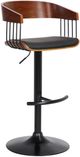 Armen Living Larisa Black/Walnut Adjustable Height Stool-0