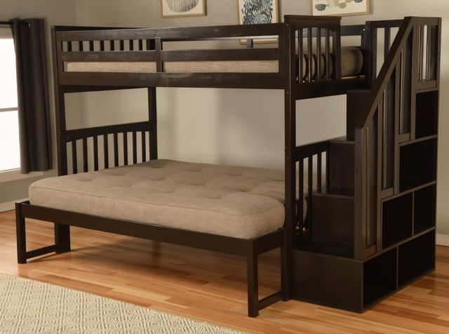 Kodiak Furniture Kelcie Dark Chocolate Twin/Full Bunk Bed -1