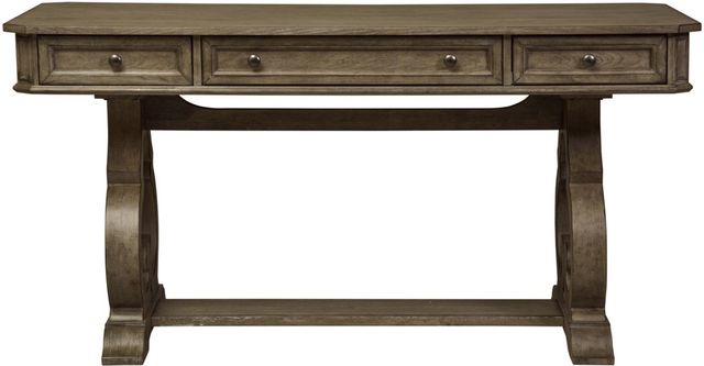 Liberty Furniture Simply Elegant 3-Piece Heathered Taupe Desk and Hutch Set-2