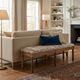 Crestview Collection Sophia Brown/Cream Upholstered Accent Bench-1