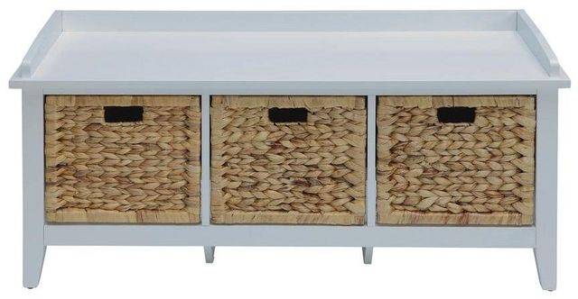 ACME Furniture Flavius Brown/White Storage Bench-1