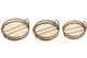 A & B Home Sienna 3-Piece Brown Bamboo Woven Round Trays with Handles-1