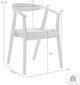 Armen Living Santana 6-Piece Orange/Walnut Dining Chair Set-2