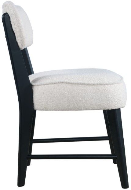 Jofran Inc. Urban Archive Wes Black/White Upholstered Dining Side Chair-3