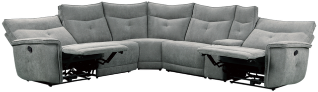 Homelegance® Tesoro 6-Piece Dark Gray Modular Power Reclining Sectional with Power Headrest-1