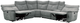 Homelegance® Tesoro 6-Piece Dark Gray Modular Power Reclining Sectional with Power Headrest-1