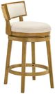 Armen Living Noely 2-Piece Amber Glow/White Counter Stool Set-3