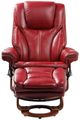 BenchMaster High Line Hana Ruby Red Chair and Ottoman Set-1