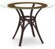 Amisco Customizable Kai 42" Clear Glass Top Round Table-0