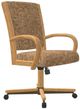 Chromcraft Customizable Camryn Swivel Tilt Caster Casual Dining Chair-0