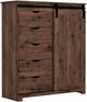 Perdue Woodworks 75,000 Essential Dark Brown Chest with Barn Door-0