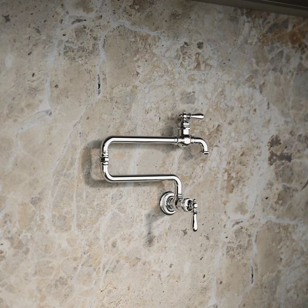 KOHLER® Artifacts® Polished Chrome Wall-Mount Pot Filler-1