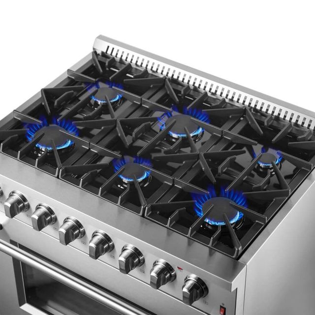 FORNO® Marco 36" Stainless Steel Pro Style Dual Fuel Range-4