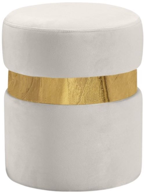 Meridian Furniture Hailey Cream Upholstered Stool-0
