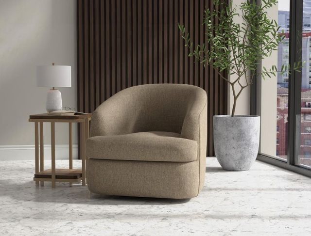 International Furniture Direct Tumbi Brown Swivel Accent Chair-2